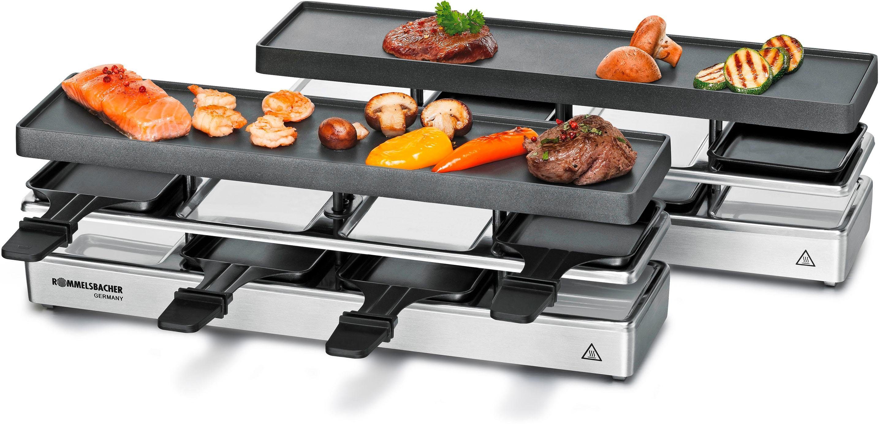ROMMELSBACHER Raclette "RC 1600", silber (silberfarben), B:40,8cm H:13,5cm T:43,5cm, Raclettes