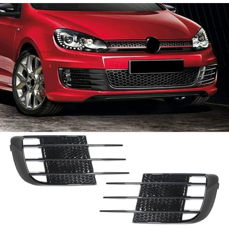 MK6 Front Bumper Fog Light Cover Compatible with Volkswagen Golf GTI 2010-2014 Front Fog Lights Air Vent Grill Covers for VW Golf R (R20) 2012-2013$$Vehicle Parts & Accessories