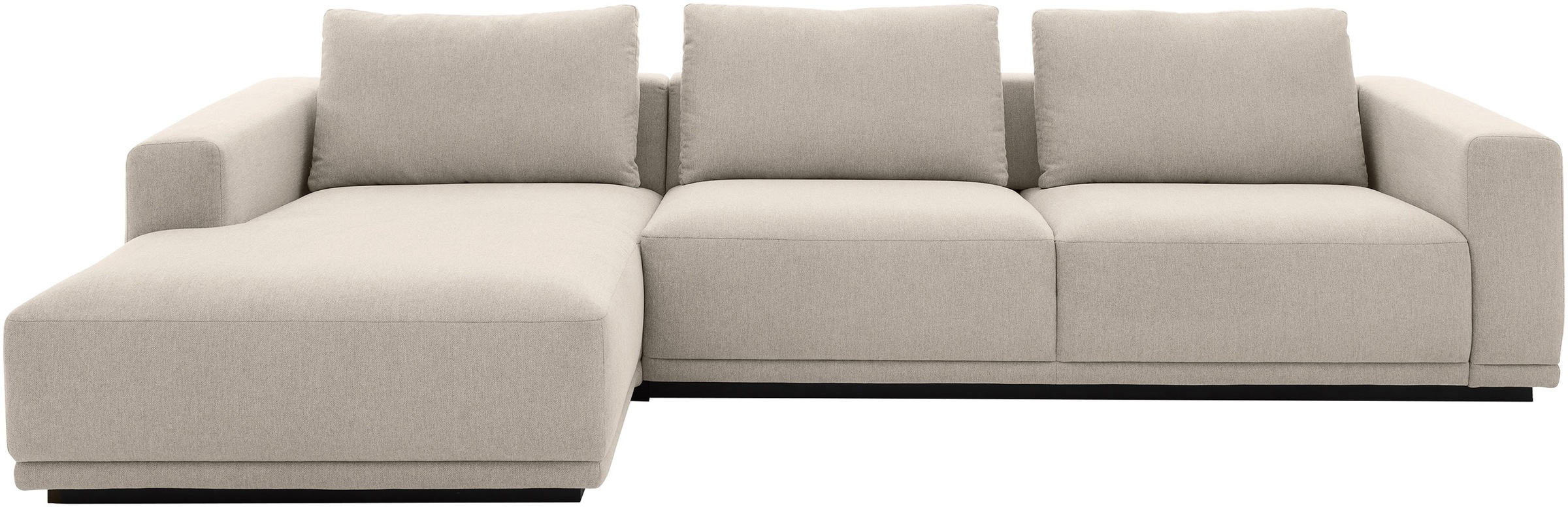 Ecksofa MUSTERRING, turtle, B:316cm H:78cm T:166cm, 94% Polyester, 6% Nylon, Sofas, Ecksofa, Anreihsofa rechts & Longchair links, mit Armlehnen, inkl. Rückenkissen