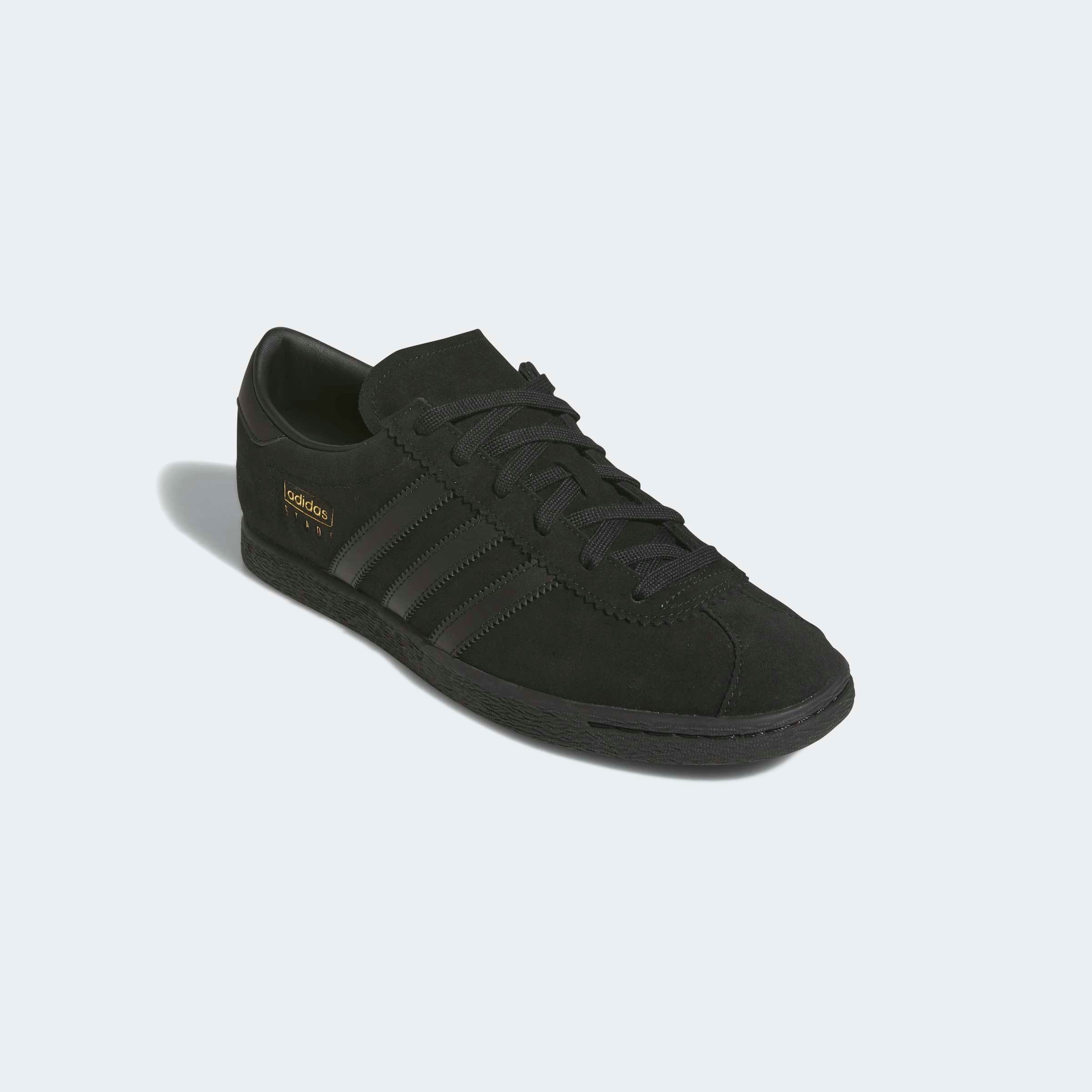 Sneaker ADIDAS ORIGINALS "STADT", Damen, Gr. 45, core schwarz, core schwarz, carbon, Leder, Synthetik, Schuhe Sneaker