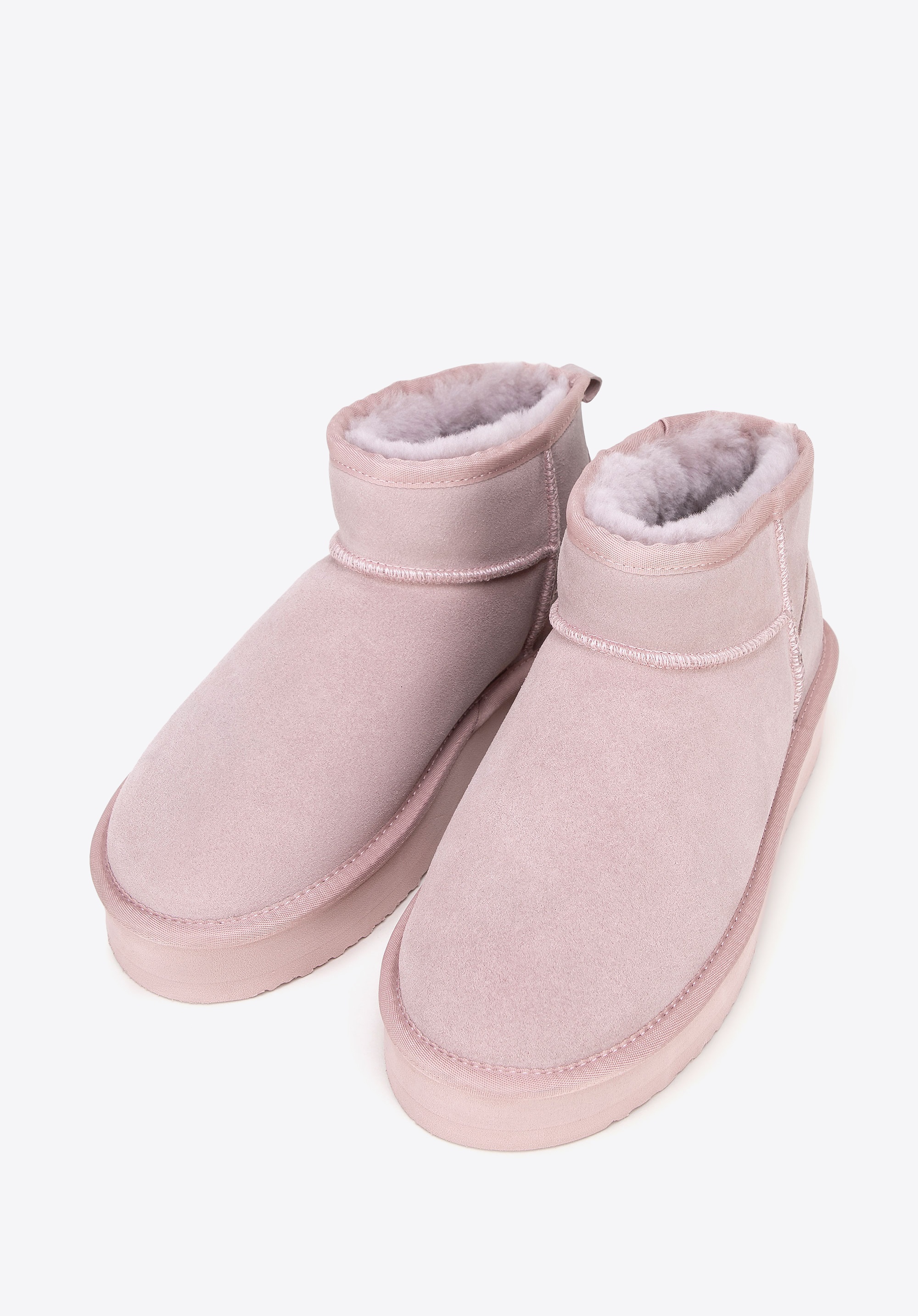 Wittchen Damen-Stiefeletten aus Wildleder, kurz, gefüttert, rosa