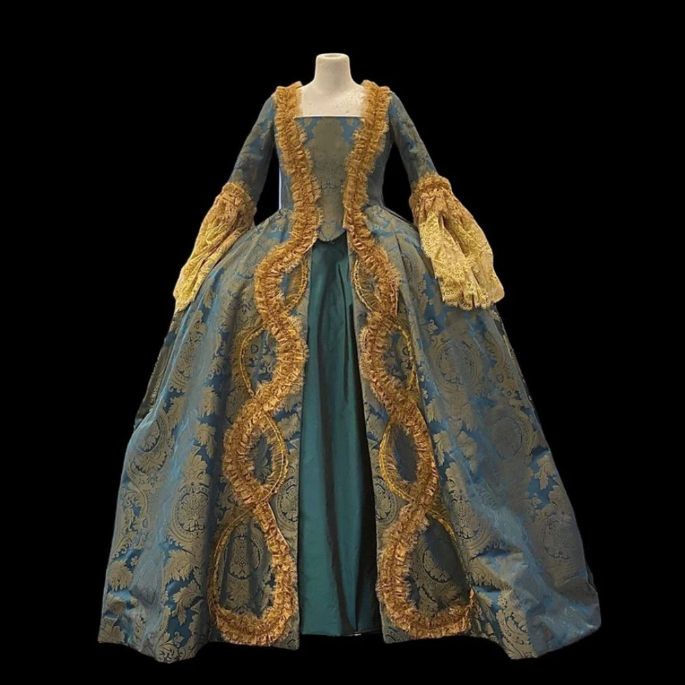 18. Jahrhundert Königin Marie Antoinette Kostüm Robe A La Francaise Viktorianisches georgianisches Herzogin Gothic Vintage Ballkleid Theater