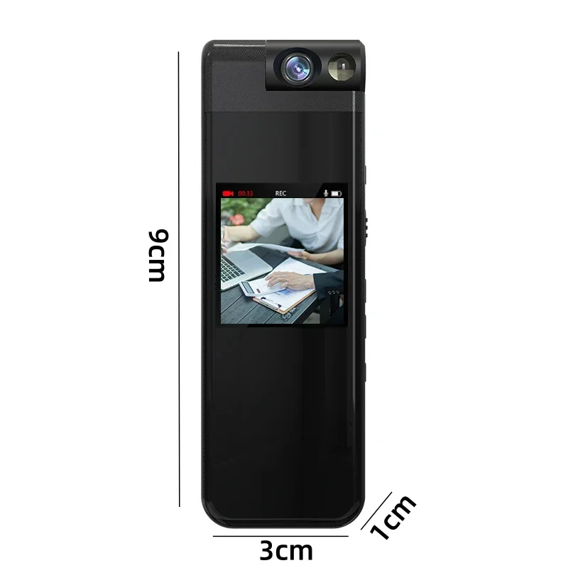 Mini-Kamera 1080P 2K HD Body Cam Tragbarer kleiner digitaler Videorecorder Polizei Nachtsicht Miniatur-Camcorder 1,3 Zoll Bodycam Image