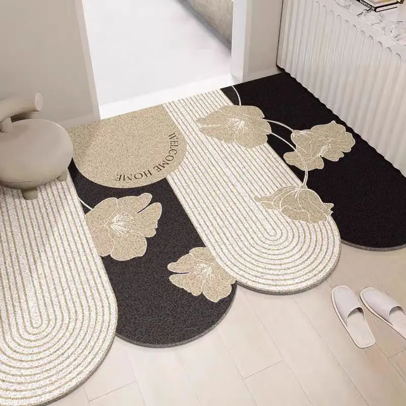 PVC Entrance Door Floor Mat Entryway Door Foot Mat Dedusting Carpet Kitchen for Floor Mats Bathroom Rugs Home Decoration Carpet