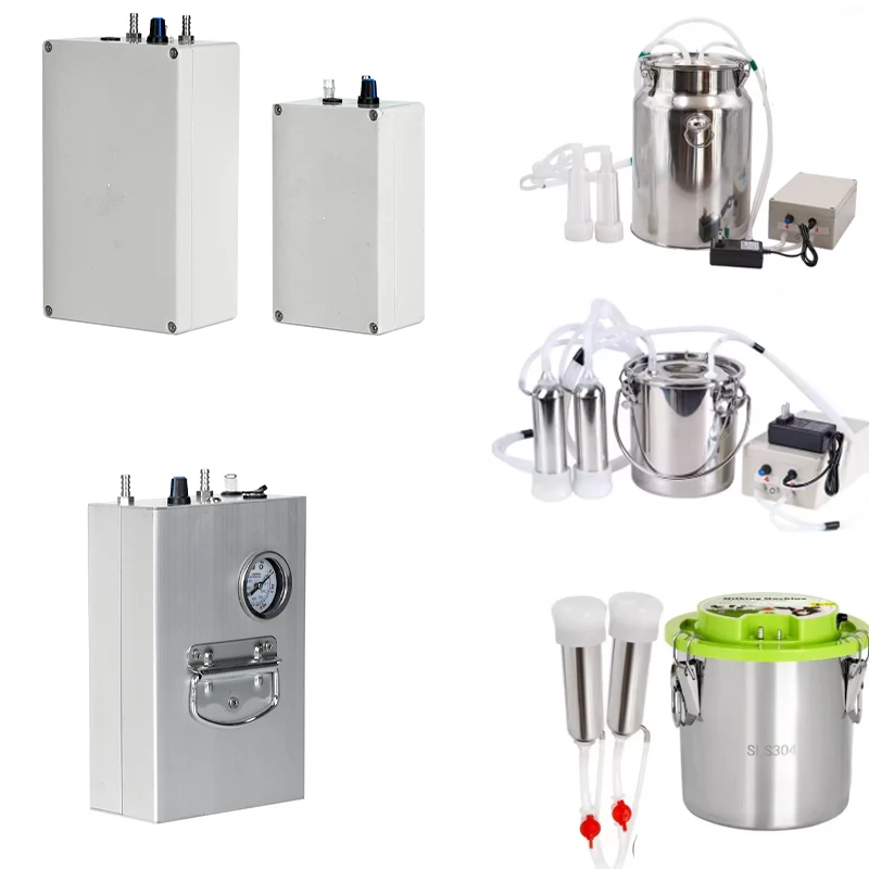 Schafe Kuh Elektrische Melkmaschine Zubehör Edelstahl Milch Eimer Melkpumpe Milch Tasse Futter Kombination für Kuh Image
