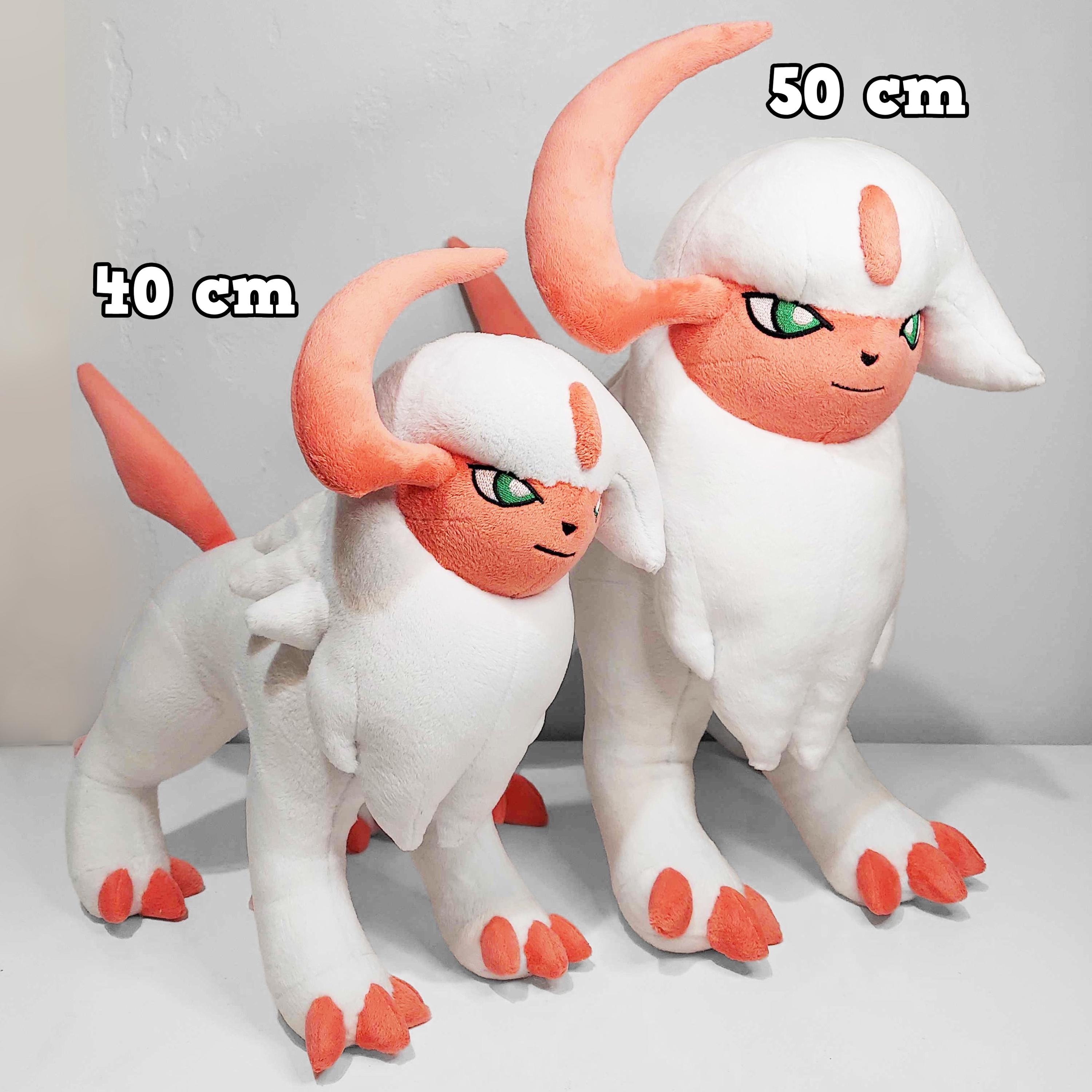 Peluche Shiny Absol a grandezza naturale - Oggetto da collezione fatto a mano ispirato agli anime Pokemon - Regalo per fan Nintendo e giocatori