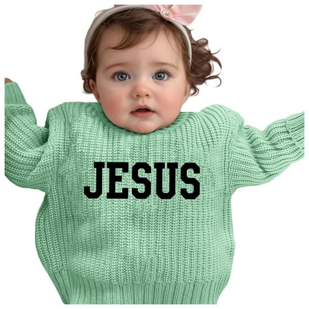 QUOTAY Hand-Embroidered Sweater Delicate Floral Embroidery Design Soft and Comfortable Knit Pullover for Toddler and Girls Kids 1-7 Years 06_Light Green 3-4 Years