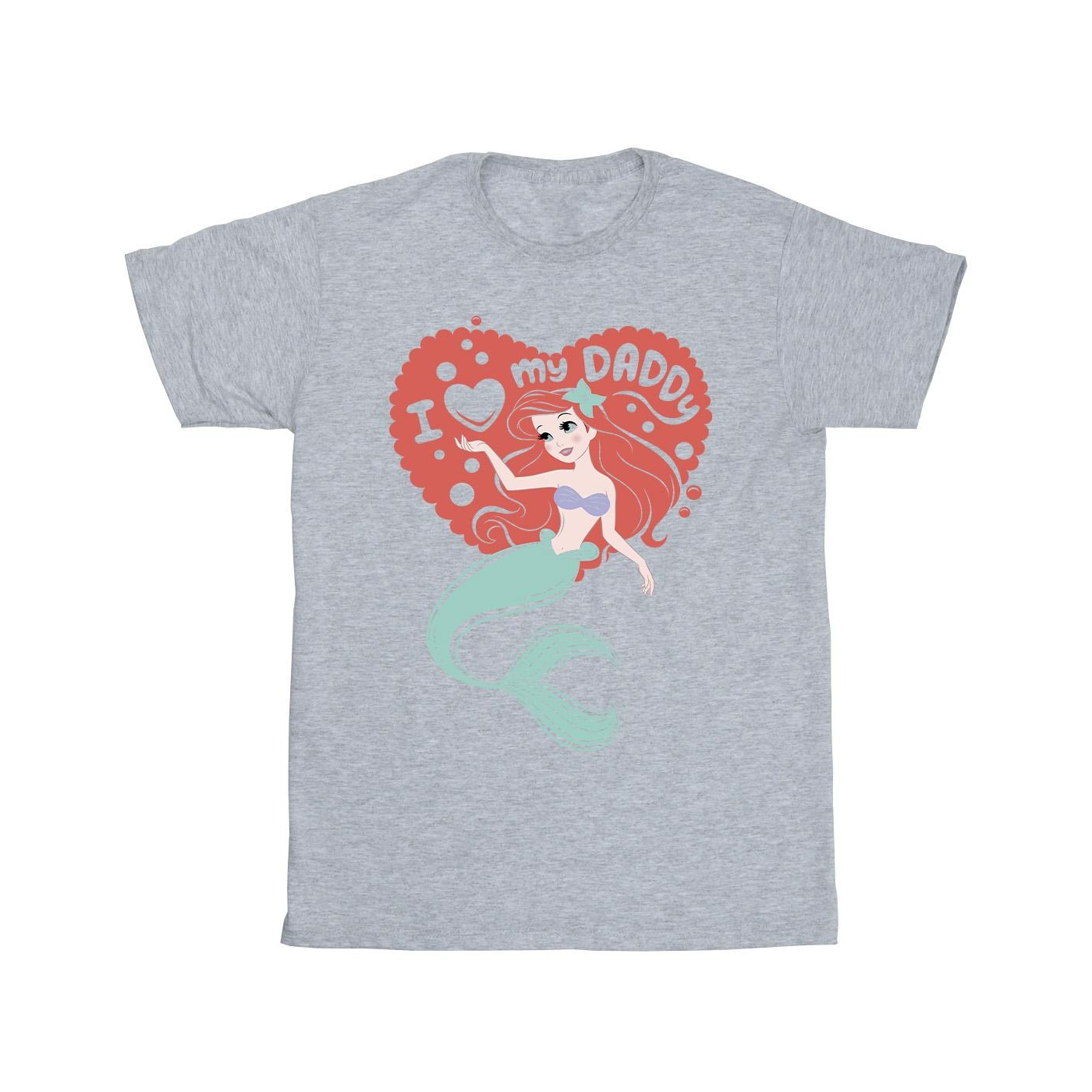 Disney - "The Little Mermaid Love Daddy" T-Shirt für Mädchen (Grau) Image