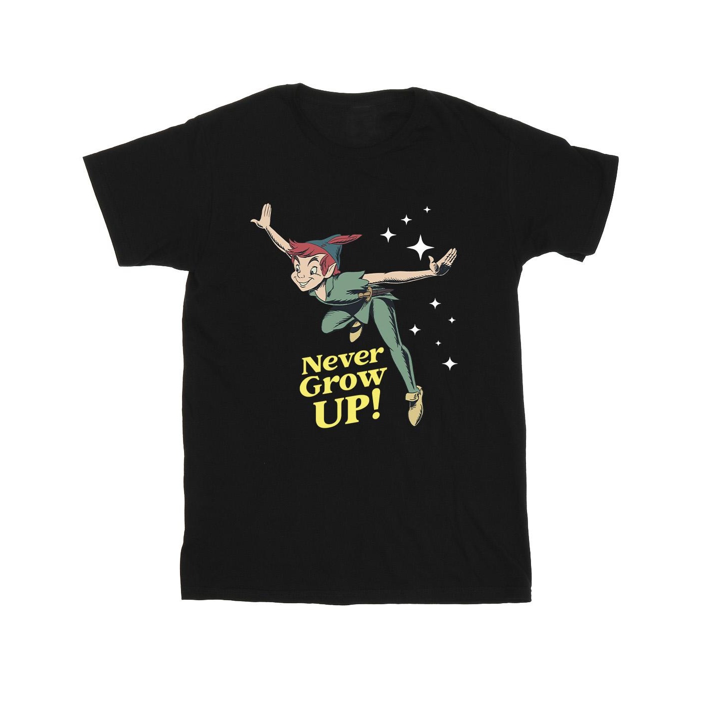 Disney - "Peter Pan Never Grow Up" T-Shirt für Jungen (Schwarz) Image