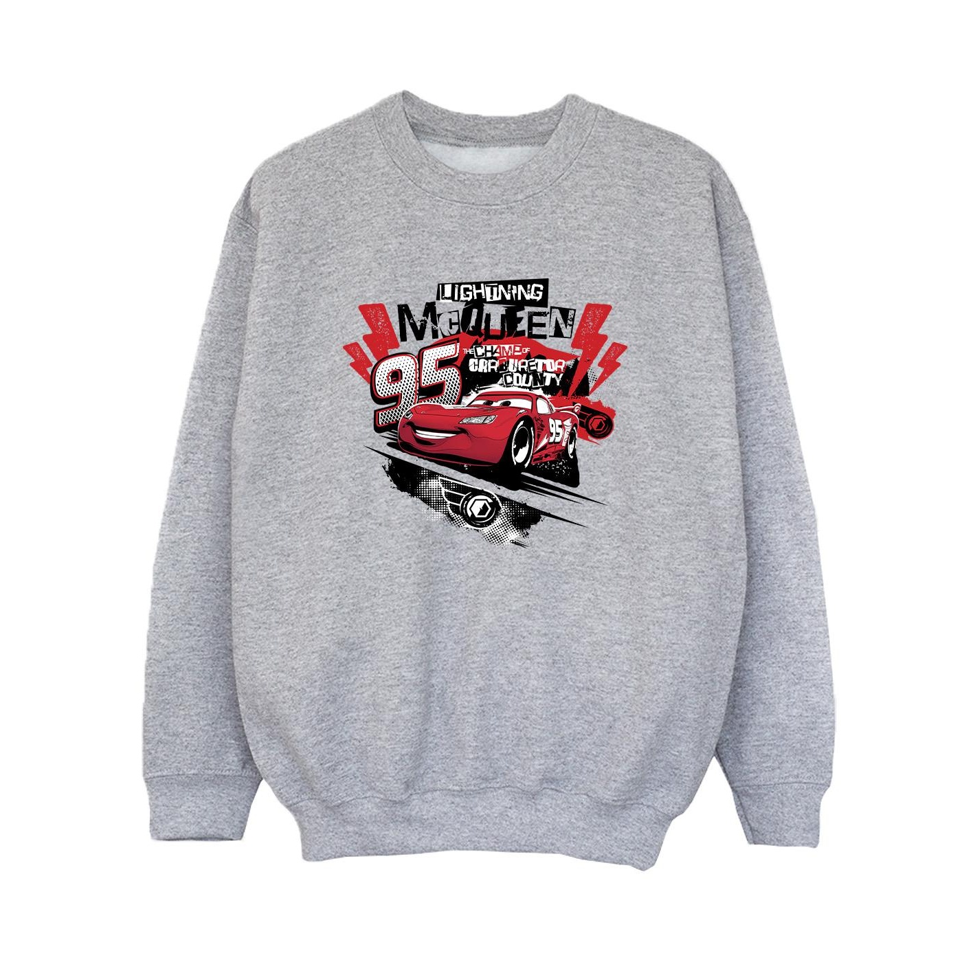 Disney Jungen Cars Lightning McQueen Collage Sweatshirt (Sport grau) Image