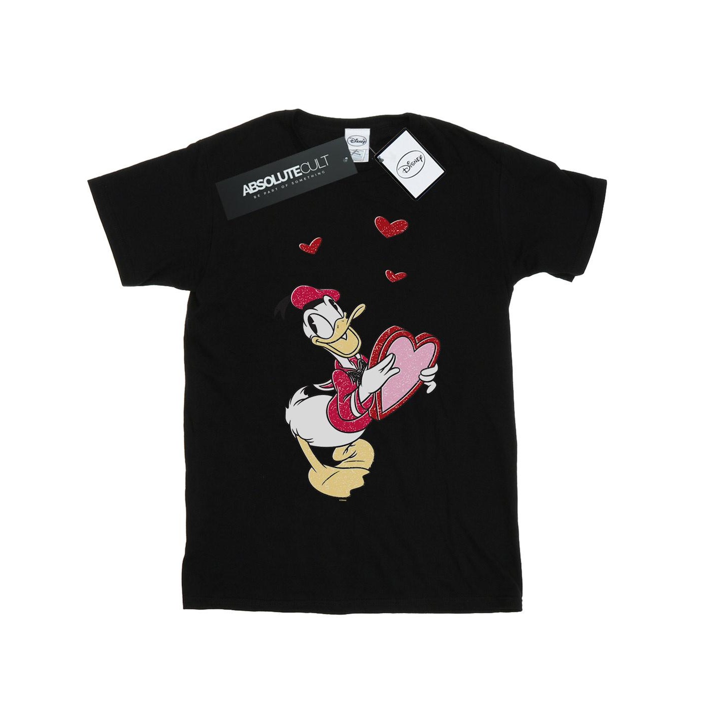 Disney - "Donald Duck Love Heart" T-Shirt für Mädchen (Schwarz) Image