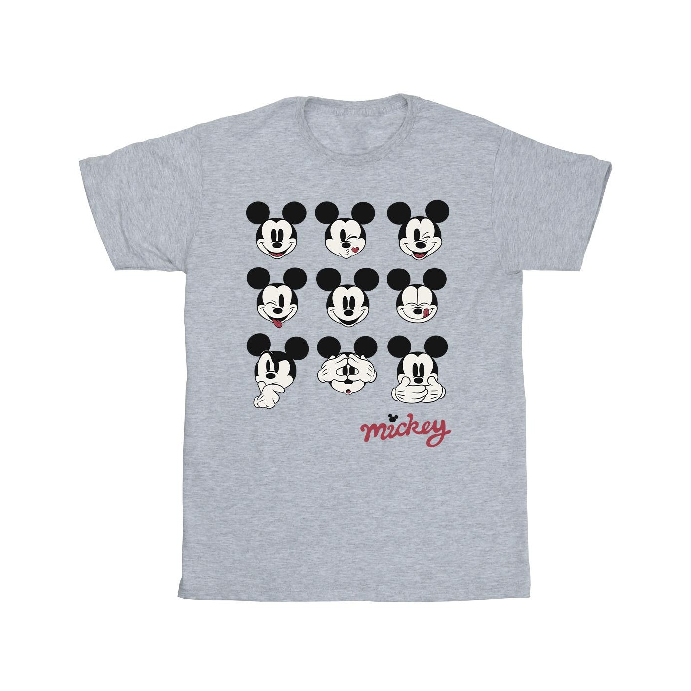 Disney - "Mickey Mouse Many Faces" T-Shirt für Jungen (Grau) Image