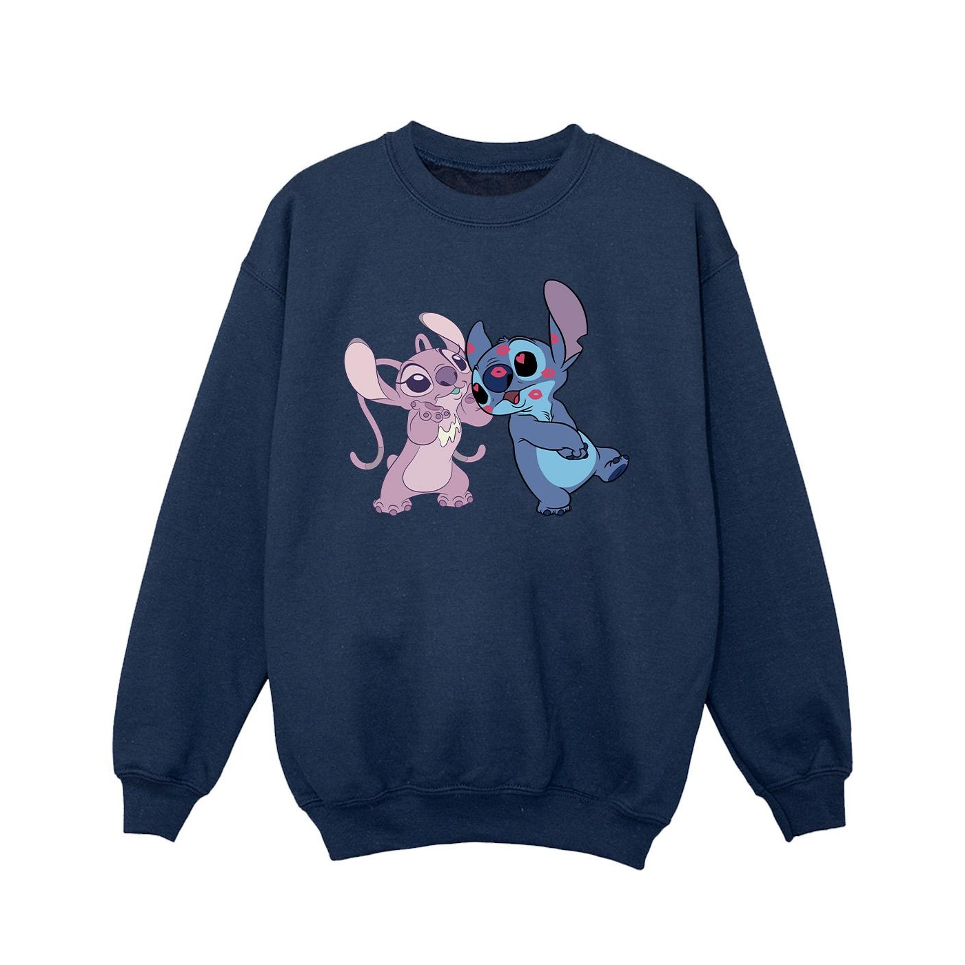 Disney Lilo & Stitch Kisses Sweatshirt für Mädchen (Marineblau) Image