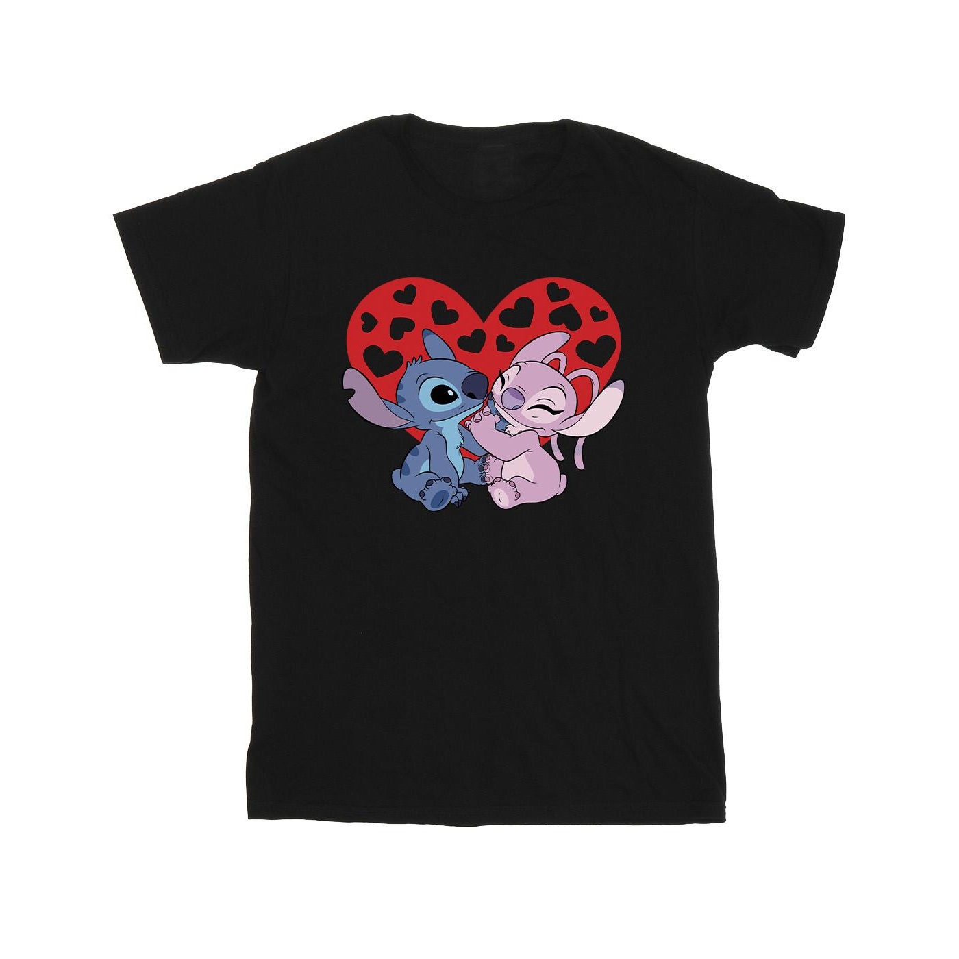 Disney - "Lilo & Stitch Hearts" T-Shirt für Mädchen (Schwarz) Image