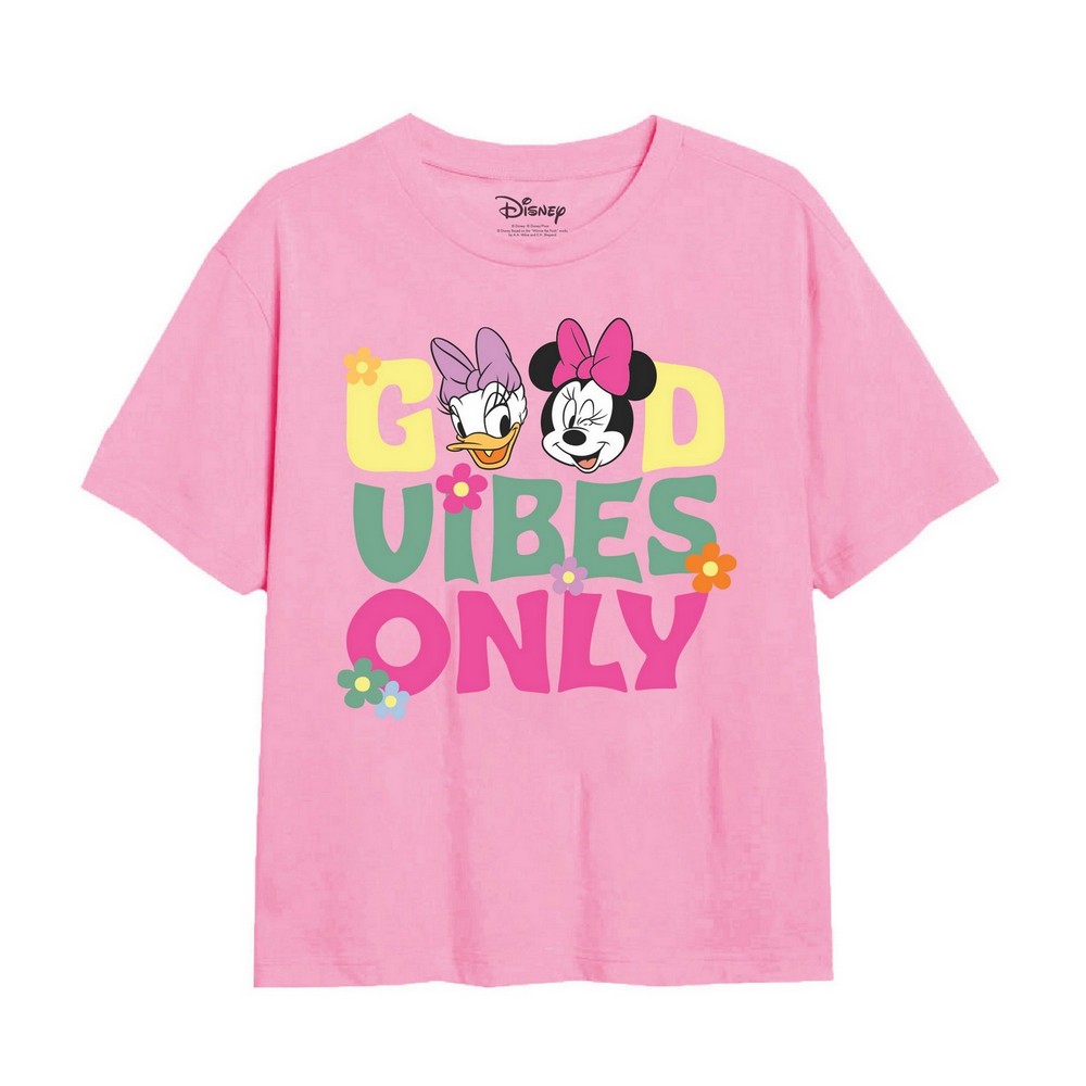 Disney - "Good Vibes Only" T-Shirt für Mädchen (Hellrosa) Image