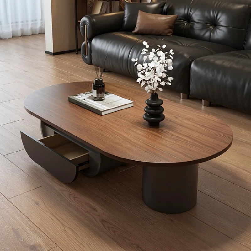 Französischer antiker Designer-Couchtisch aus Walnussholz, Tischleuchte, luxuriöses High-End-Wohnzimmer, Haushalt, kleine Wohnung, Retro-Massivholz