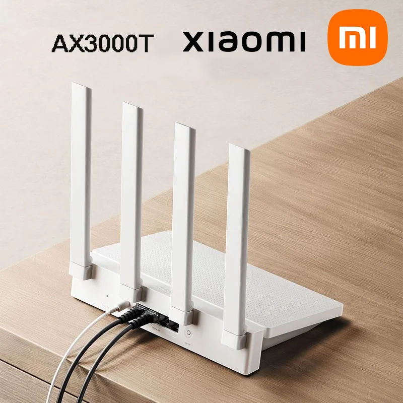 Xiaomi Router AX3000T Mesh WiFi6 2,4 GHz 5 GHz 3000 Mbit/s 256 MB Dual WAN Signal Netzwerk Qualcomm CPU Repeater Verstärker mit Mi Home Image