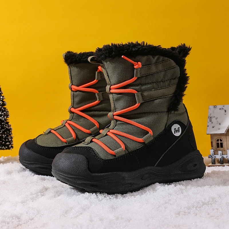 Winter Heißer Verkauf High Top Kälte Beständig Kinder Sport Schuhe Anti Slip Outdoor Laufschuhe Anti-kollision Casual Schuhe