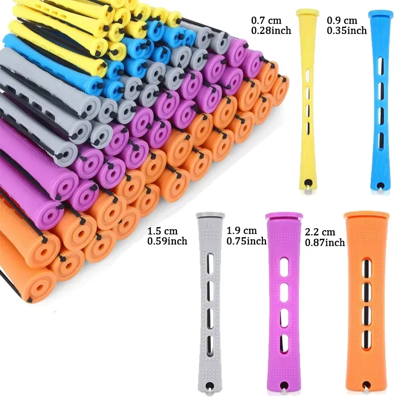 Stäbe, Eisen, Kunststoff, kalt, 5 Größen von Locken, 20 Stück Dauerwelle, Lockenwellenstangen, Dauerwellenstangen, Lockenstäbe, Haarstyling-Werkzeuge Image