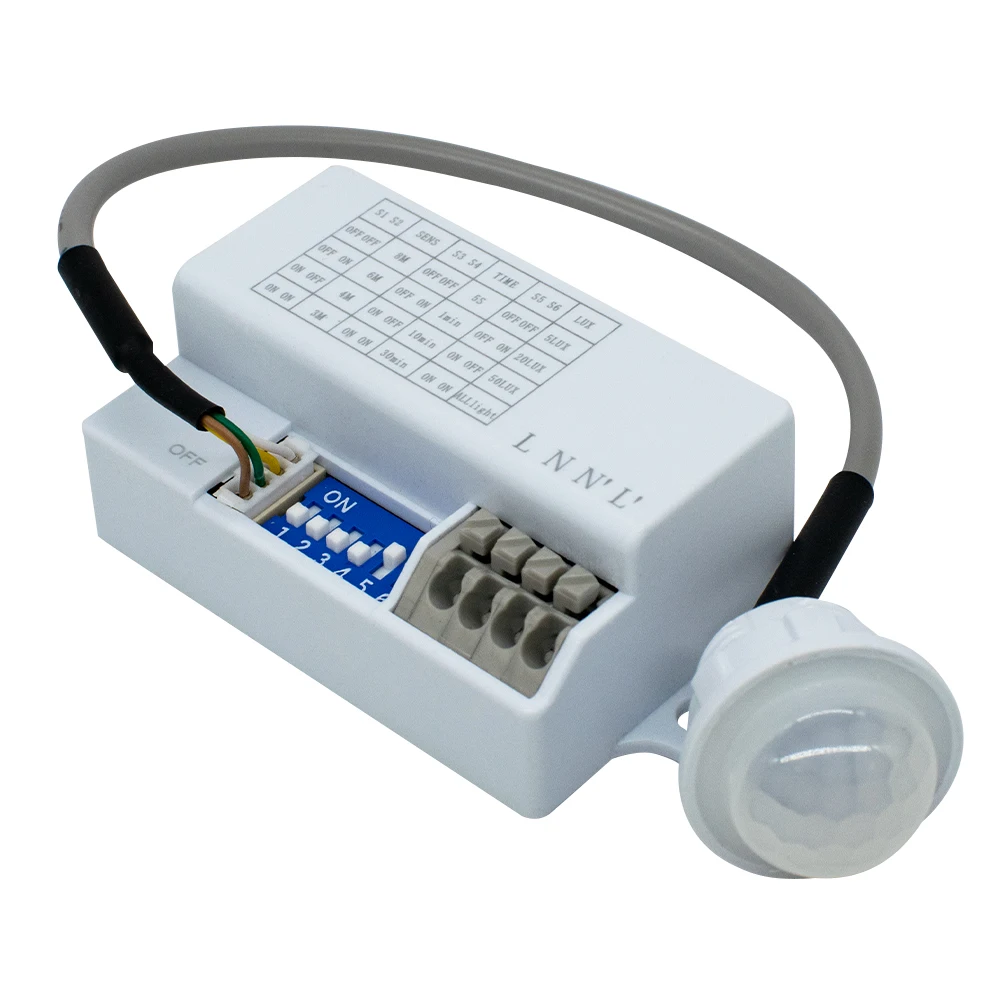 AC/90-265V Mini 5,8G Mikrowellenradarsensor Bewegungsmelder Schalter