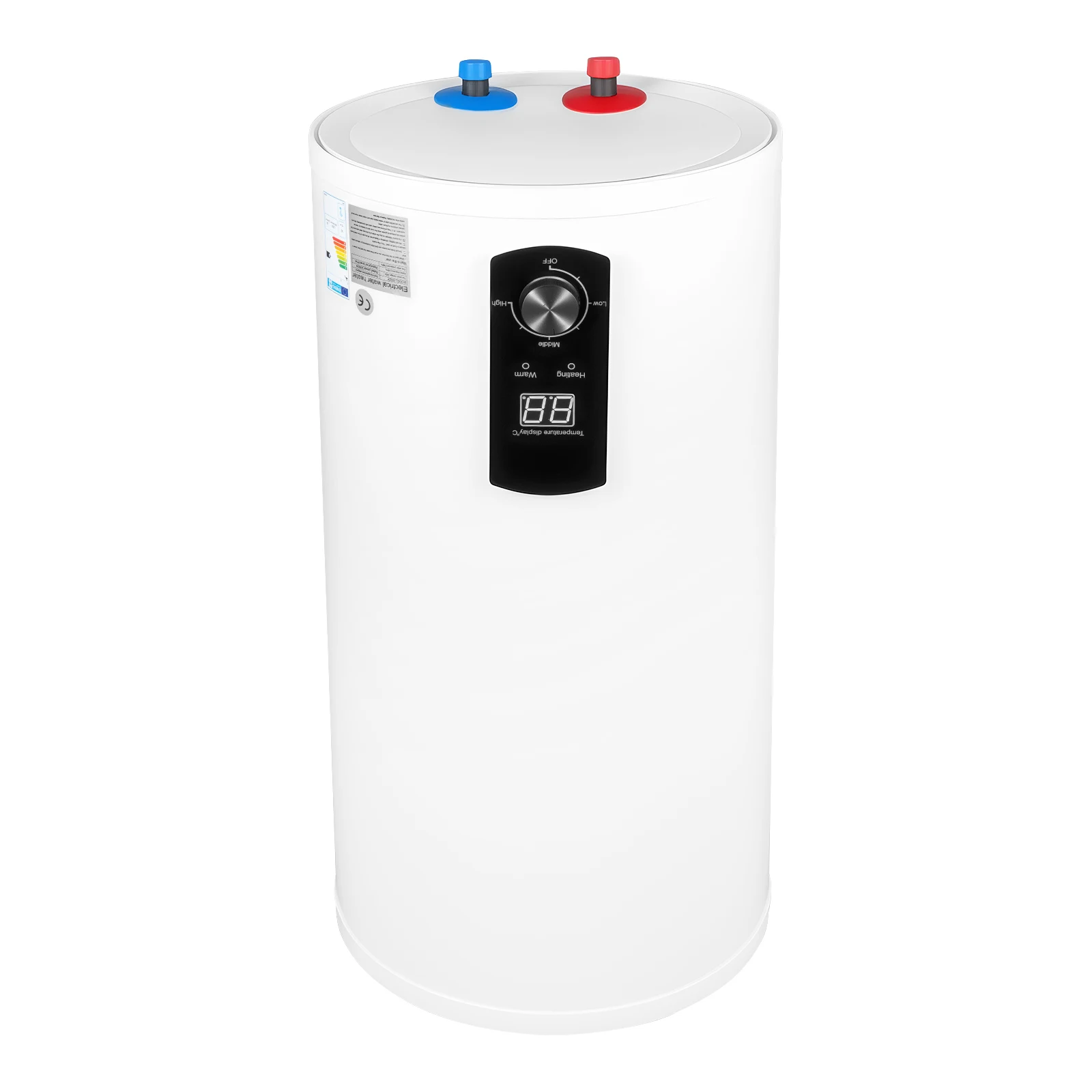 50L 2000W Digitalanzeige Elektrischer Warmwasserbereiter Elektrischer Tank Warmwasserbereiter, vertikaler Wasserkocher G1/2 für Küchen, Toiletten Image