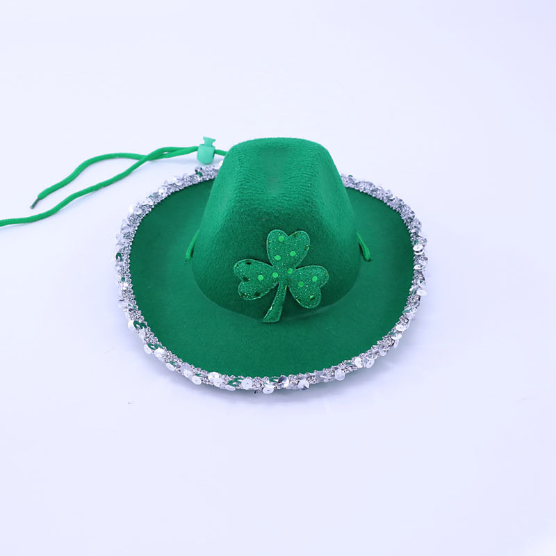 St. Patrick's Day Pet Costume Set - Clover Cowboy Hat Tutu Skirt for Dogs and Cats, Adjustable Tie-On Design, Perfect Irish Festival Accessory, Pet Dress Up, Pet Decoration Supplies, Pet Clothes