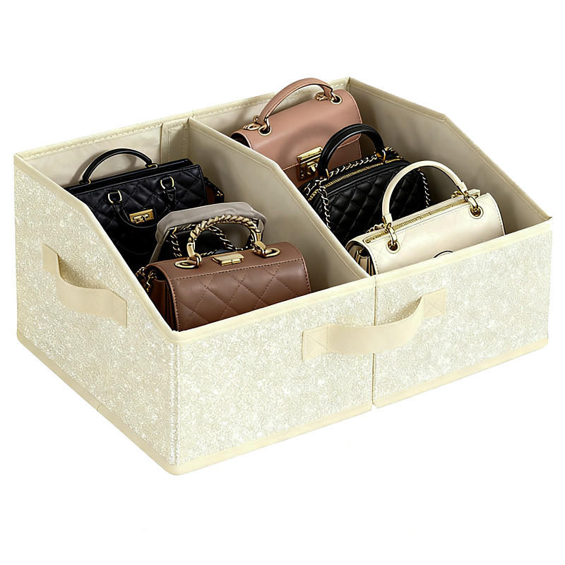 1pc Large Wall Cabinet Organizer with Handles - Truss Fabric Storage Basket for Clothes Towels Blankets Wallets Hats - Space-Saving Classic Design for Home Office Closet Organizers And Storage
