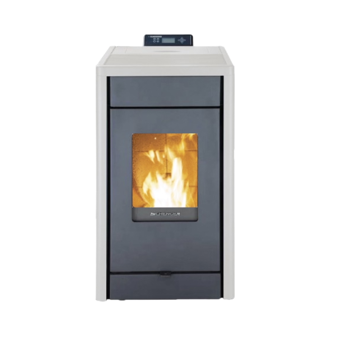 SCHENGER Pelletofen HP07 Weiß 8,0kW A++ Vollautomatisch Image