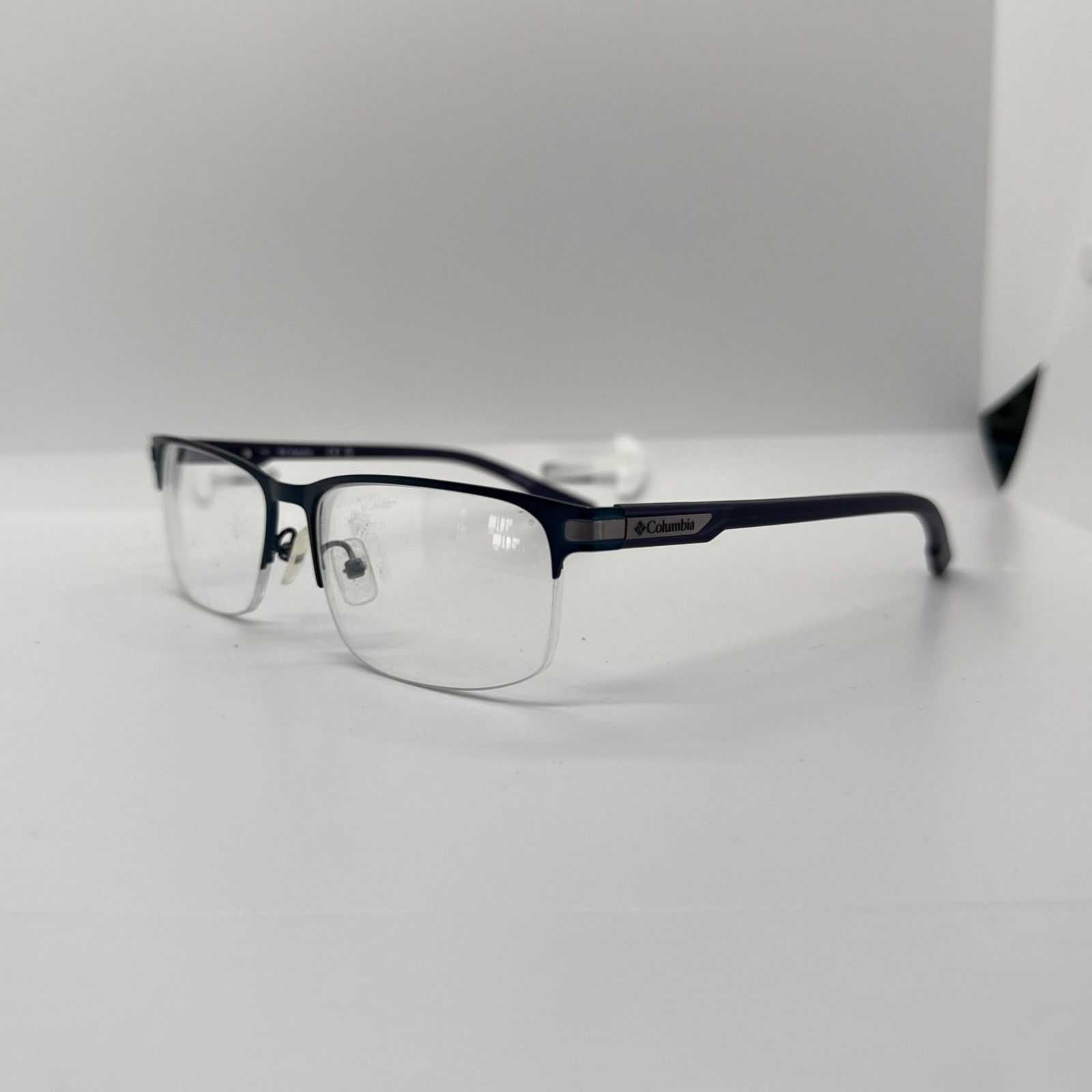 Columbia Accessories | Columbia Eyeglasses Frames Only C3015 410 Dark Blue Rectangle Half Rim 57-16 145 | Color: Blue/Tan | Size: Os