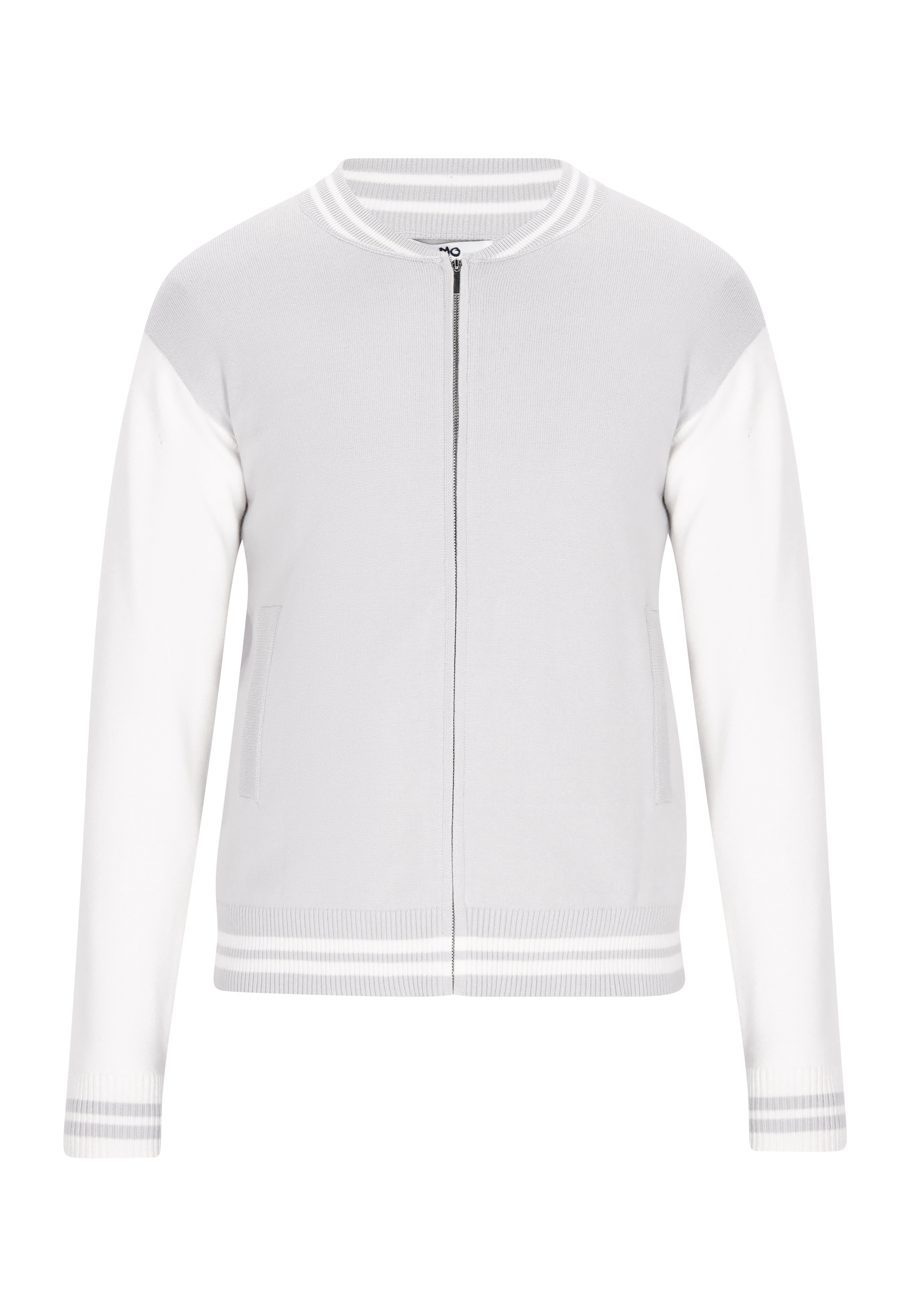 Mo Jacke Männer grau cremeweiß M