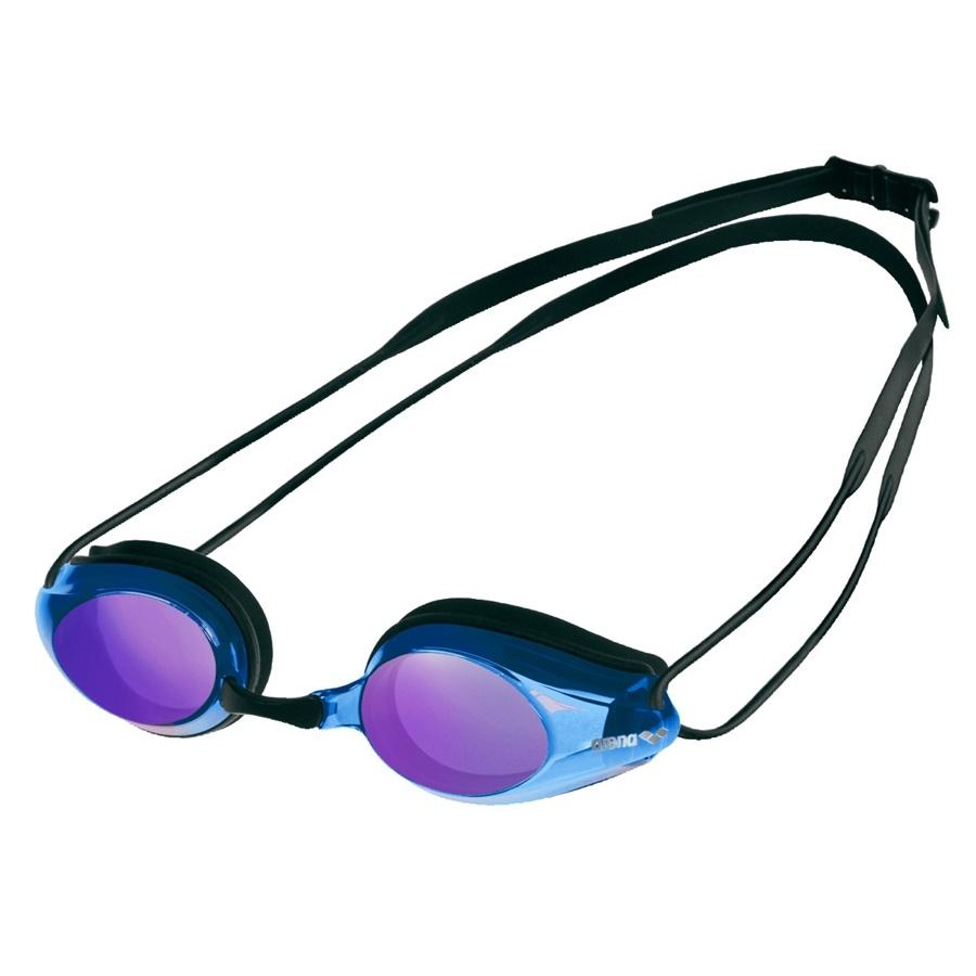 Arena - "Tracks" Schwimmbrille Spiegel für Herren/Damen Unisex (Schwarz/Blau/Bunt) Image