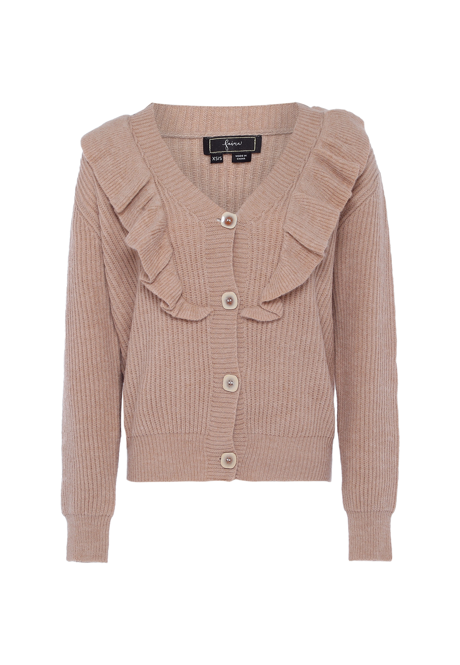 Faina Strickjacke Damen Beige M/L