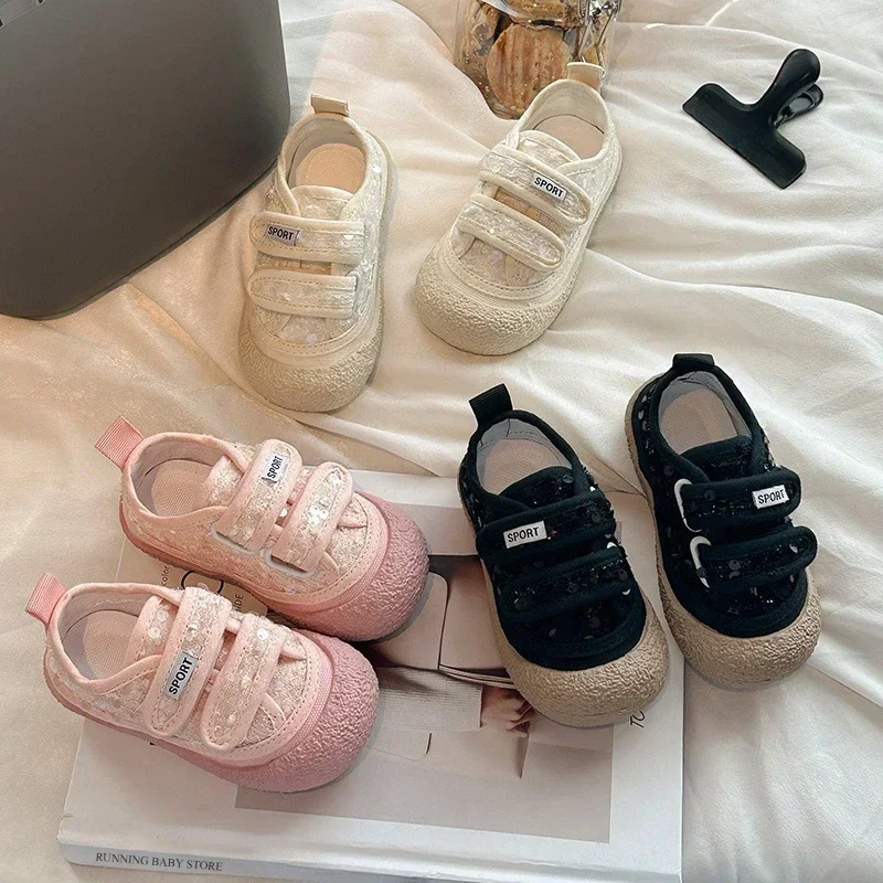 Neue Herbst Kinder Schuhe Casual Kinder Schuhe Turnschuhe Bling Freizeit Mädchen Tennis Schuhe Sport Wohnungen Mädchen Plattform Schuhe I02251