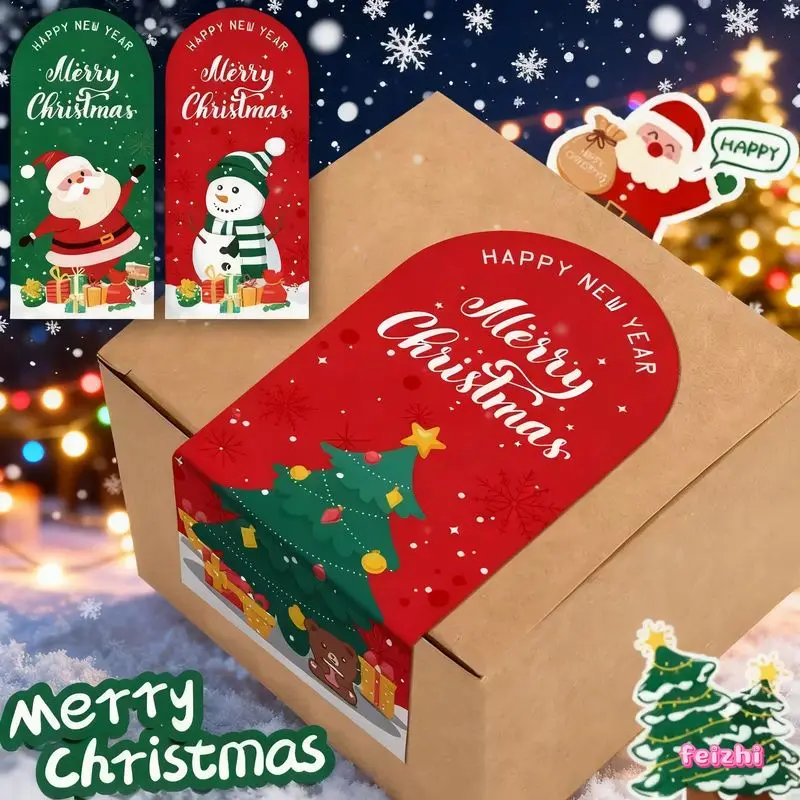 Neue 50 Stück Weihnachtsaufkleber, ideal für Tagebücher, Geschenkverpackung und Heimwerkerarbeiten, einfach zu kleben, Weihnachtszubehör, heißer Verkauf Image