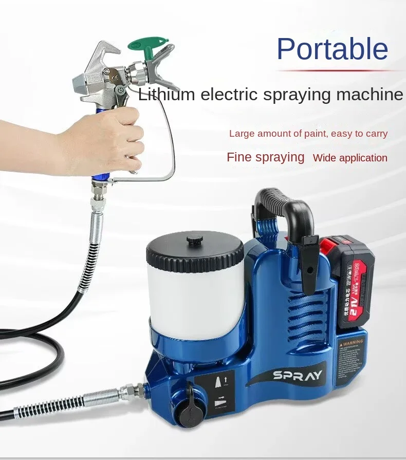 1,2 l Hochdruck-Airless-Sprühgerät, elektrisches Farbspritzgerät, Lithium, ohne Batterieladegerät, kleiner Rucksack-Stil Image