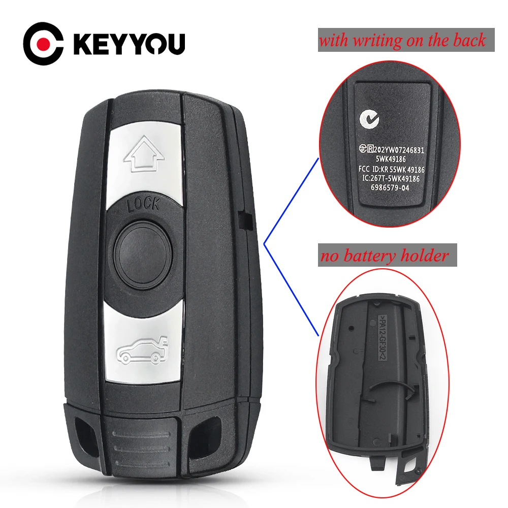 KEYYOU Auto Remote key Fob Für BMW E60 E61 E90 E91 E70 E71 E72 E82 E88 E92 E89 E87 X5 X6 Für 1 5 3 6 serie 3 Taste Smart key Fall shell Image