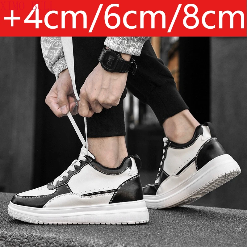 Männer Aufzug Schuhe Höhe Erhöhen Turnschuhe Schuhe für Mann 6 cm Sport Casual Schuhe Unsichtbare Innere Erhöhung Schuhe für Männer 8 cm