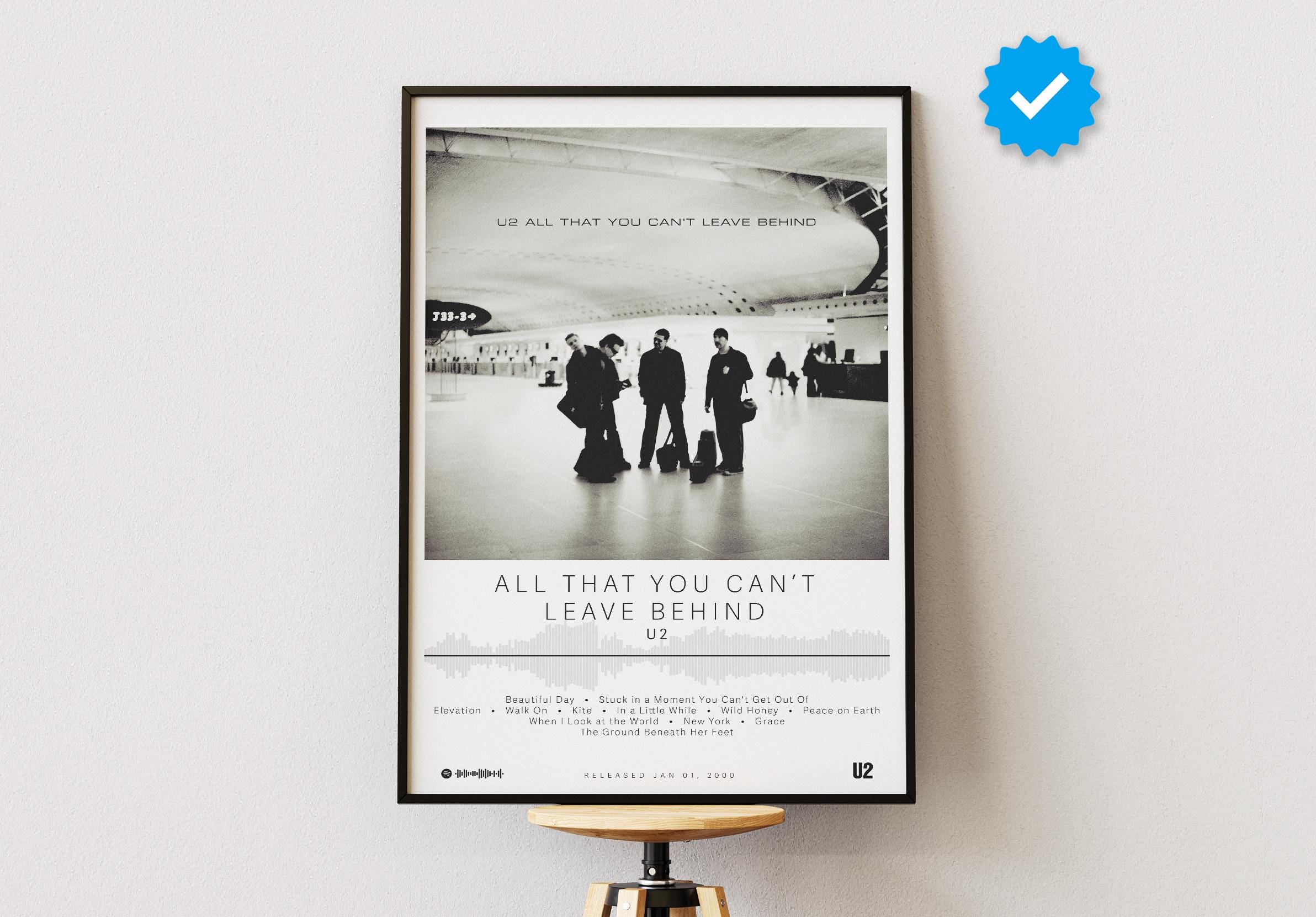 Poster U2 / Poster All That You Can't Leave Behind / Stampe poster album / Poster decorazioni da parete / Copertina album / Poster musica rock