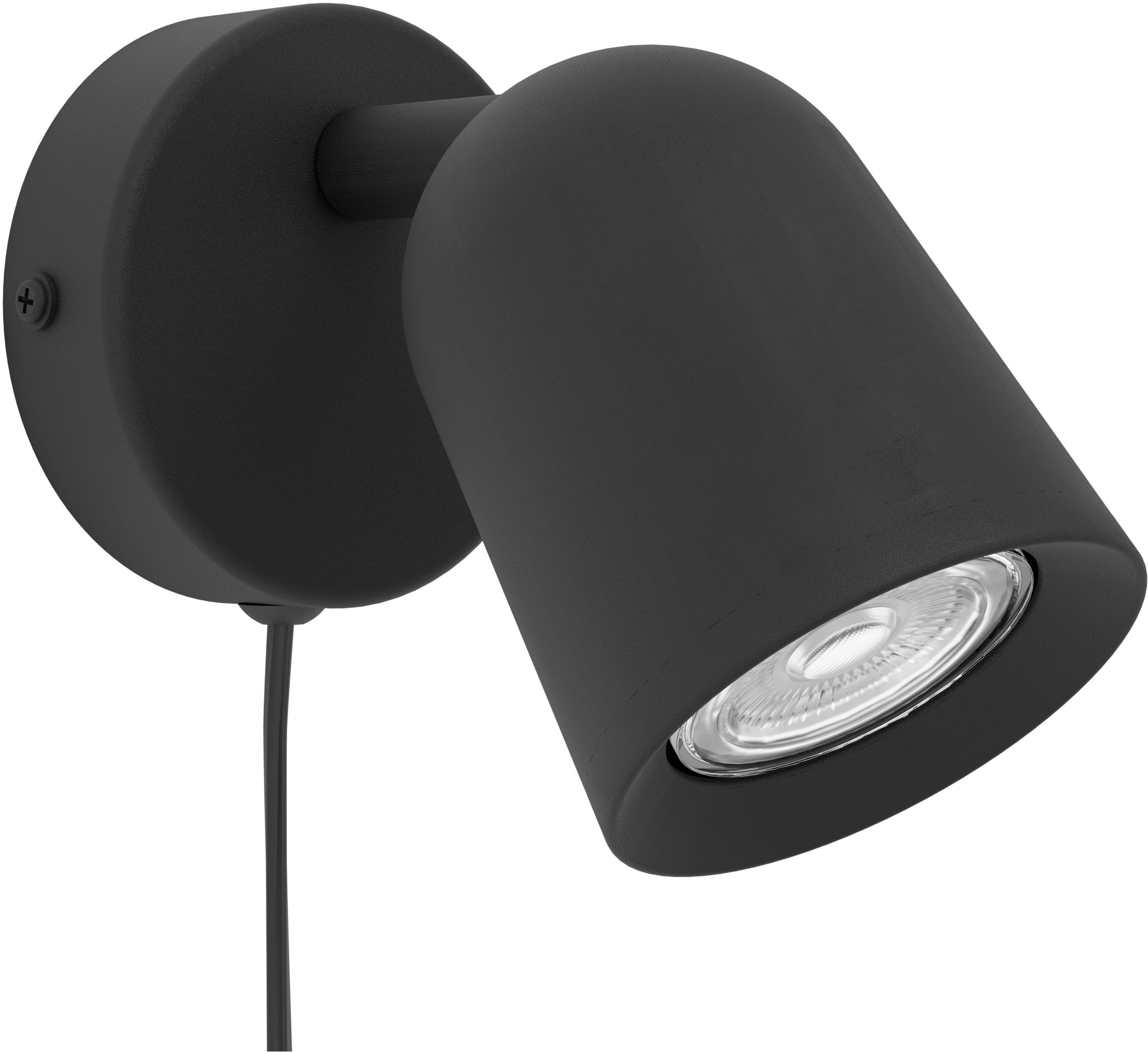 EGLO Deckenspot "CAMALDOLI Spotlampe - Stahl - GU10 - 1X5W - IP20", schwarz, 1, H: 11cm, 1 Stk., Leuchten, Wandleuchte, Wandspot, schwenkbar, Strahler, L8,5 x H11 x AL10,5 cm, Deckenspot