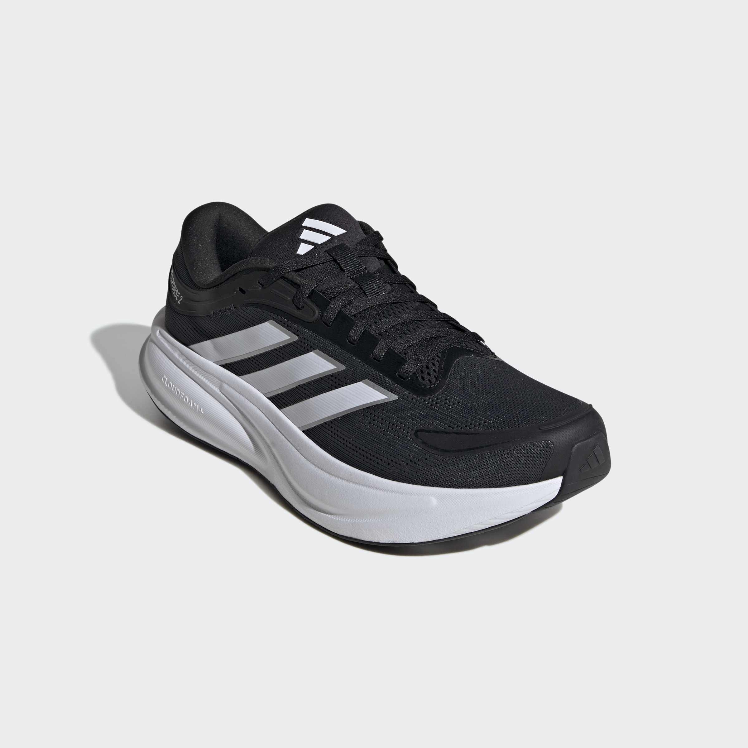Laufschuh ADIDAS PERFORMANCE "RESPONSE 2", Herren, Gr. 44,5, core schwarz, ftwr weiß, matte silber, Synthetik, Textil, Schuhe Laufschuh