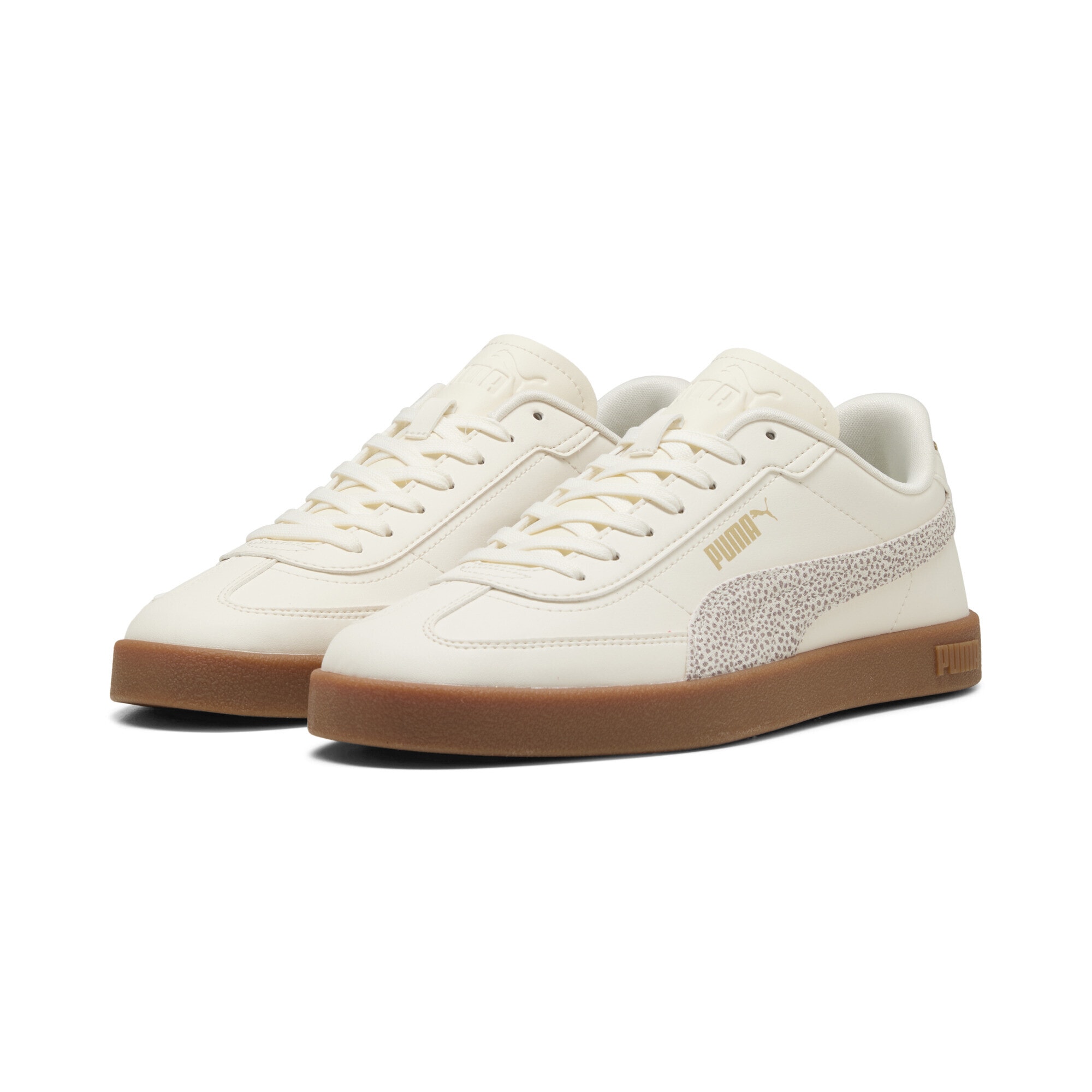 Sneaker PUMA "PUMA Club II Era Topcat Sneakers Damen", Damen, Gr. 38, frosted ivory rose latte weiß beige, Obermaterial: Kuhleder, Textil, Synthetik; Futter: Textil; Innensohle: Textil; Laufsohle: Gummi, Schuhe Sneaker