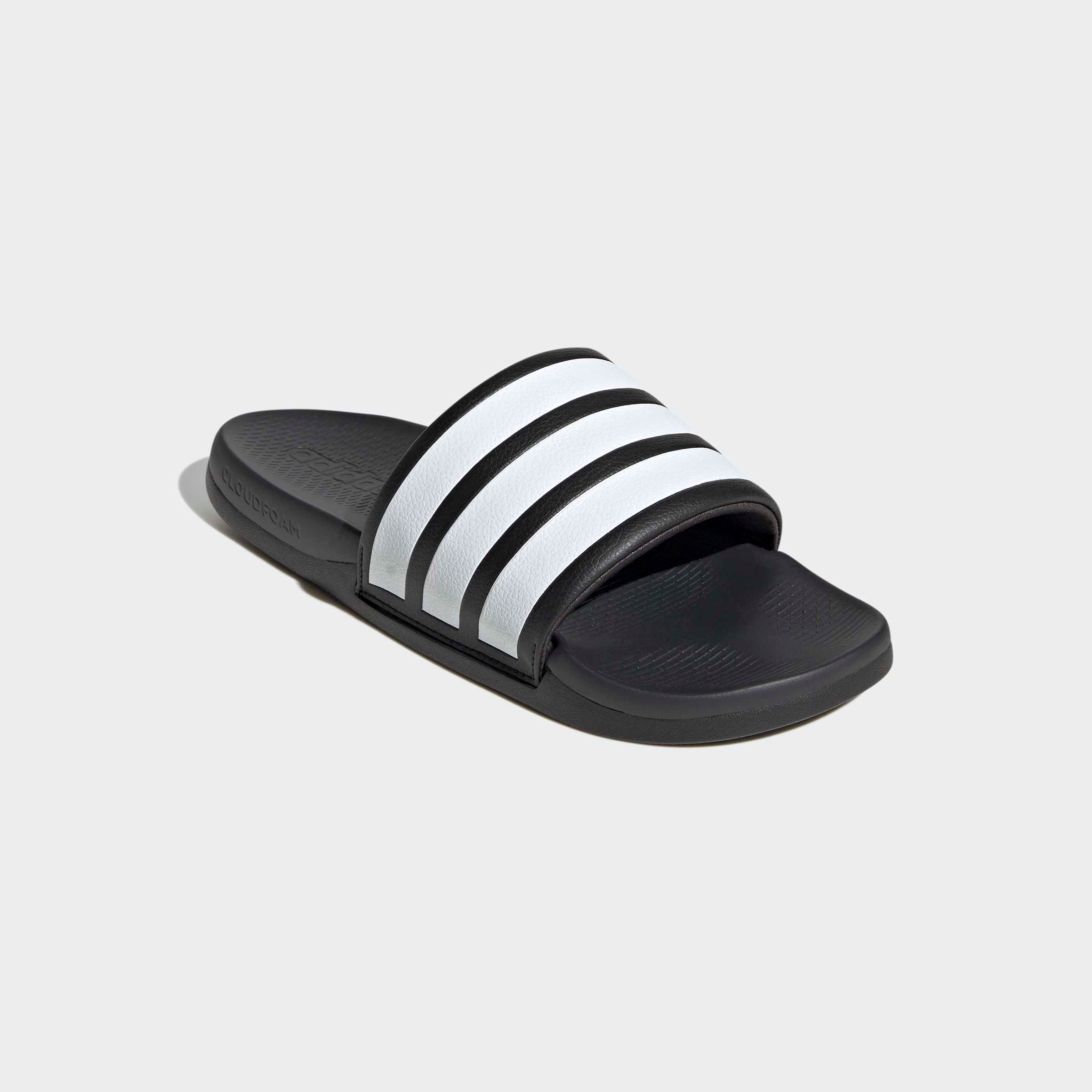 Badesandale ADIDAS SPORTSWEAR "ADILETTE COMFORT 2.0 BADESCHLAPPEN", Damen, Gr. 39, core schwarz, cloud weiß, carbon, Synthetik, Schuhe
