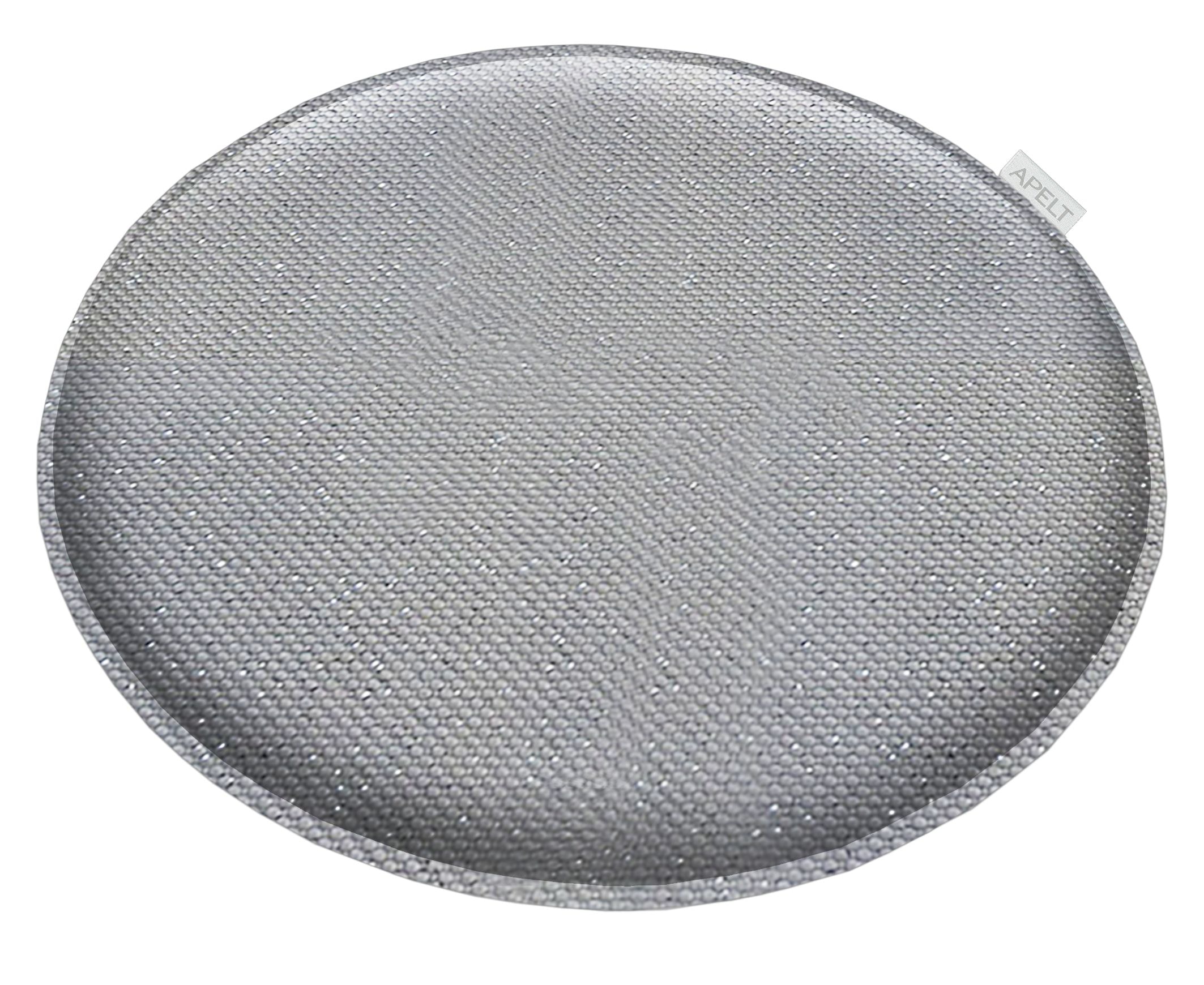 Sitzauflage APELT "Glitter", grau (dunkelgrau), B:34cm H:2cm, Polyester, Polsterauflagen