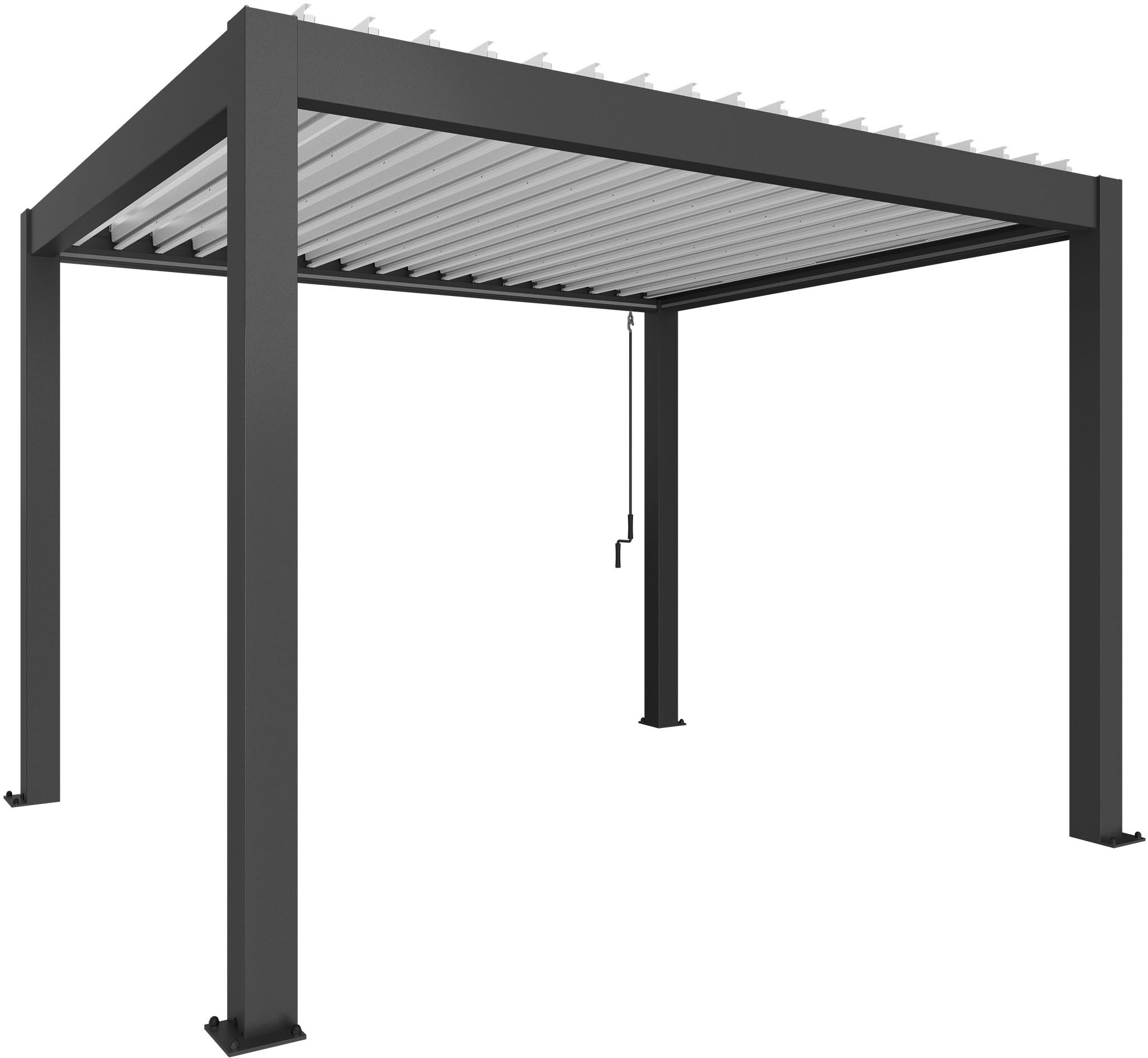 Pergola BIOHORT "3,5x3, verschiedene Farben", dunkelgrau, metallic, B:367,5cm H:264cm T:312cm, Pergolen, ausgezeichnet mit dem Red Dot Design Award
