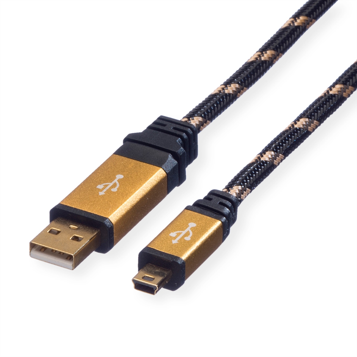 ROLINE GOLD USB 2.0 Kabel, Typ A - 5-Pin Mini, 1,8 m Image
