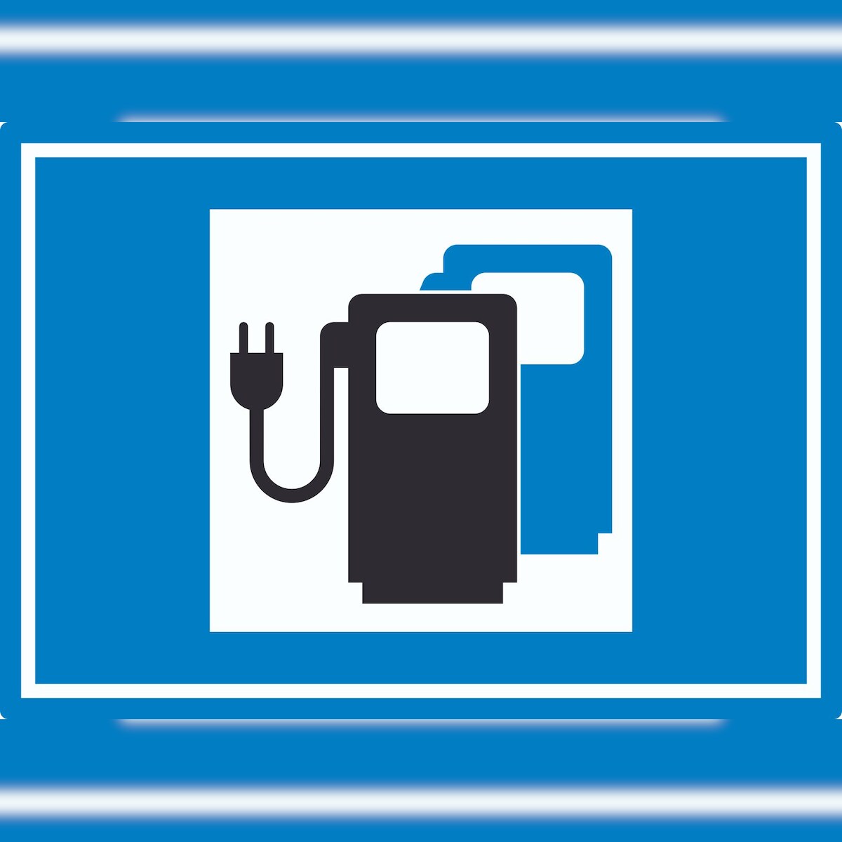 HB-Druck Ladestation Elektrofahrzeuge Symbol Aufkleber A0 (841x1189mm) Image