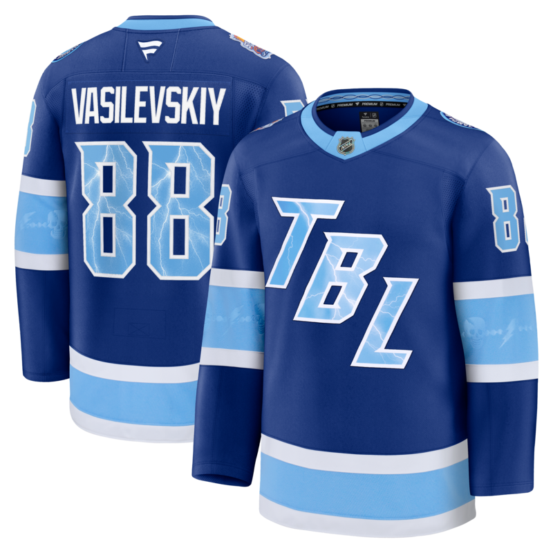 Fanatics Andrei Vasilevskiy Herren-Premium-Trikot der Tampa Bay Lightning, NHL Stadium Series 2026, in Blau Image