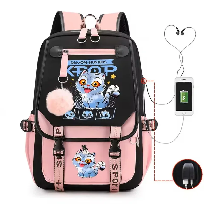 KPop Demon Hunters Derpy Tiger sacs d'école étudiants grande capacité sac à dos femmes sac à dos mode sacs d'école pour adolescentes