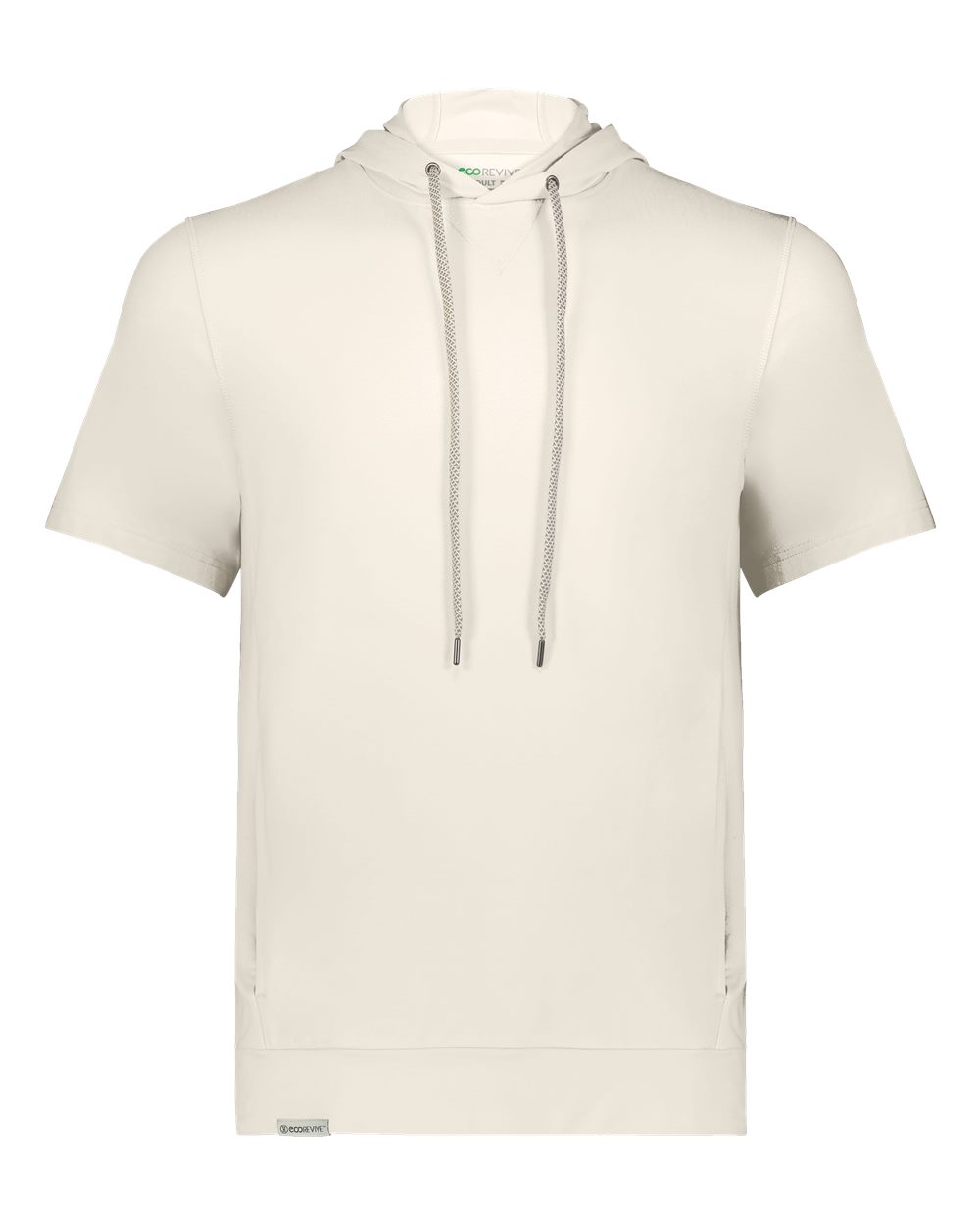 Holloway 222605 Youth Ventura Soft Knit Short Sleeve Hoodie in Birch size Small | Polyester/Spandex Blend