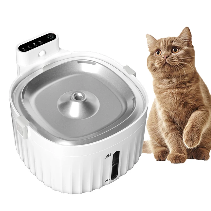 Katze Wasser Brunnen Motion Sensor Automatische Haustier Wasser Dispenser Trinker Edelstahl Pet Feeder USB Lade Haustier Hersteller